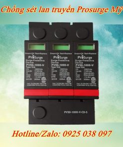 Chống sét lan truyền DC 1000Vdc PV50-1000-V-CD-S 20kA-50kA Prosurge USA có tiếp điểm Remote Alarm
