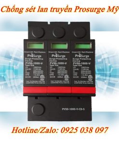 Chống sét lan truyền DC 1000Vdc PV50-1000-V-CD-S 20kA-50kA Prosurge USA có tiếp điểm Remote Alarm