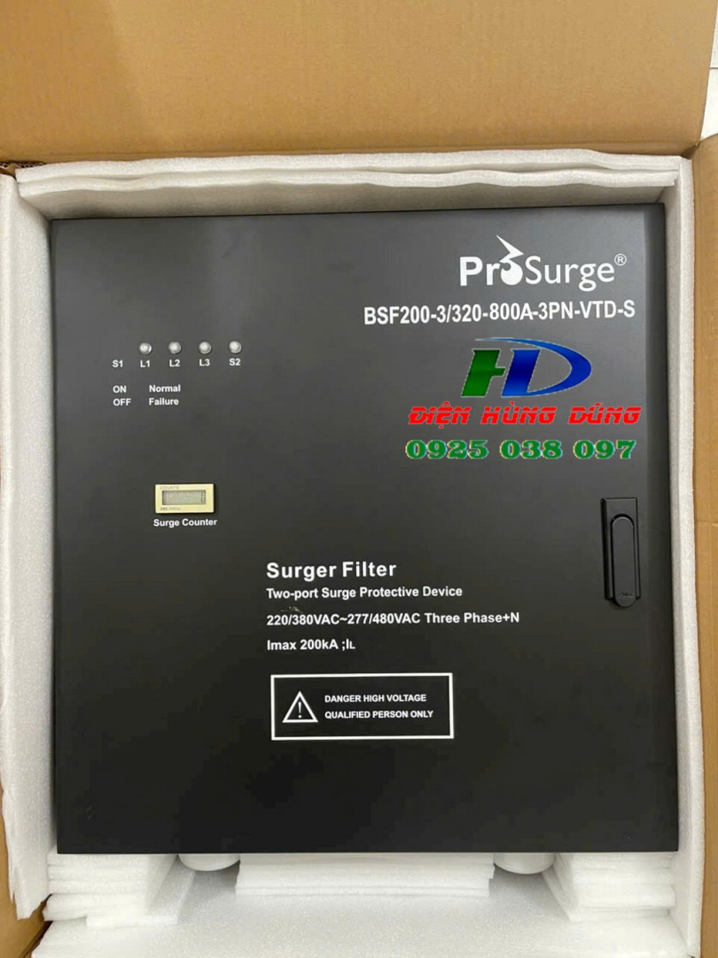 Thiết bị cắt lọc sét 3 pha 800A