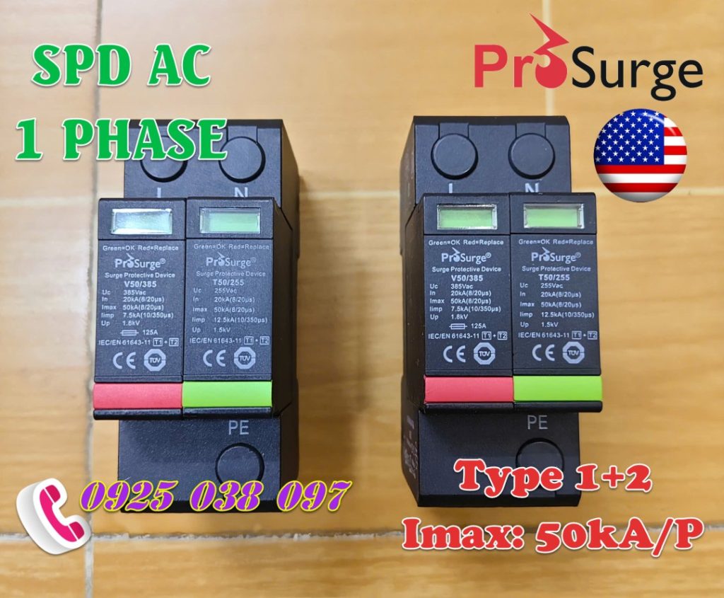 Thiết bị cắt lọc sét lan truyền 1 Pha, 3 Pha