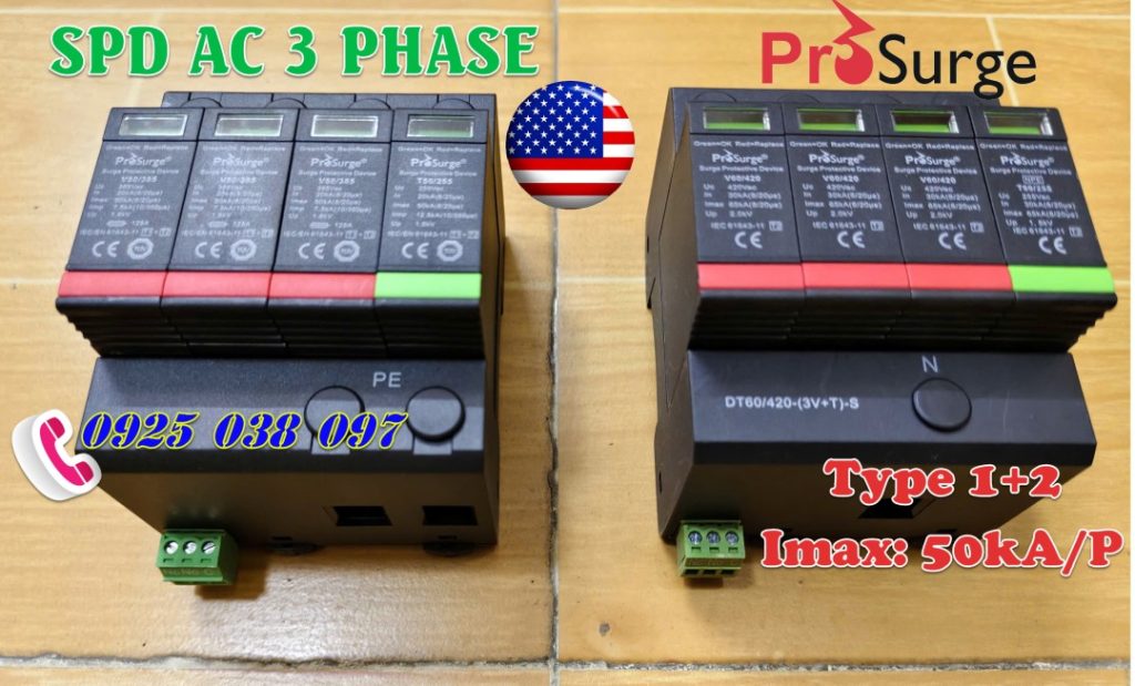 Thiết bị cắt lọc sét lan truyền 1 Pha, 3 Pha