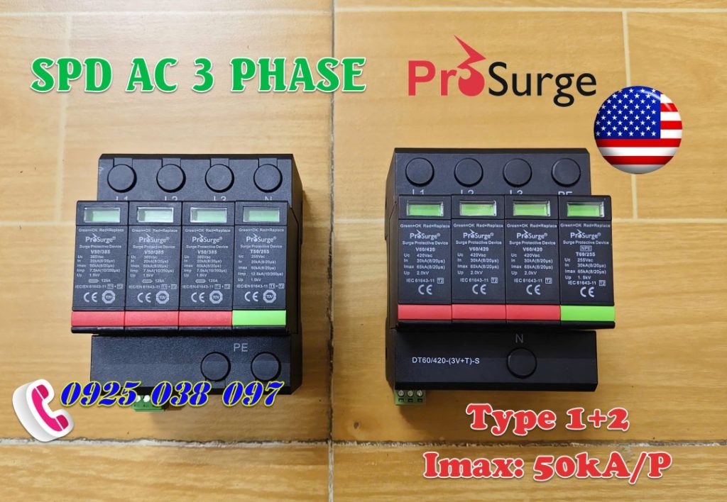 Thiết bị cắt lọc sét lan truyền 1 Pha, 3 Pha