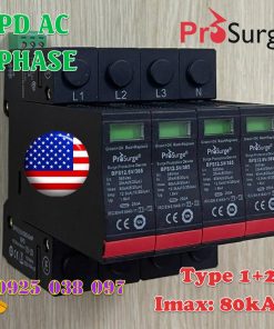 BPS12.5V/320 (-S)/4P - Thiết bị cắt sét AC 3 pha type 1+2 3P+N 80kA 3 BPS12.5V/320(-S)/4P - Thiết bị cắt sét AC 3 pha 80kA