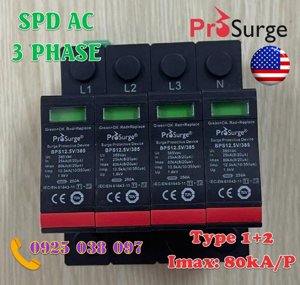 Thiết bị cắt lọc sét lan truyền 1 Pha, 3 Pha