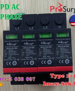 BPS12.5V/320 (-S)/4P - Thiết bị cắt sét AC 3 pha type 1+2 3P+N 80kA 2 BPS12.5V/320(-S)/4P - Thiết bị cắt sét AC 3 pha 80kA