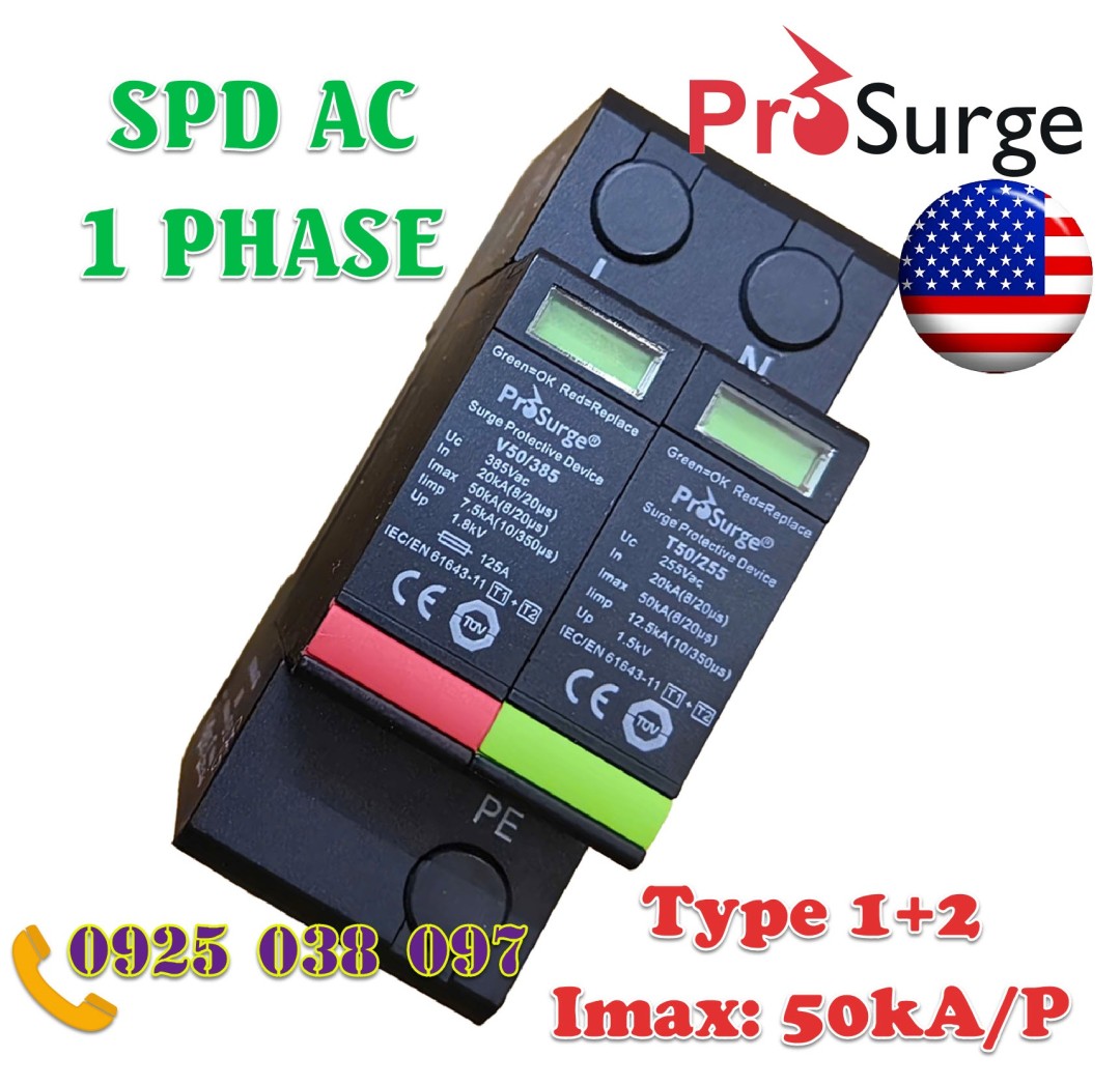 Thiết Bị Chống Sét Lan Truyền 1 Pha 50ka Mỹ Ds50385 (v+t) (s) (1) Thiết Bị Chống Sét Lan Truyền 1 Pha 50ka Mỹ Ds50385 (v+t) (s) (1)