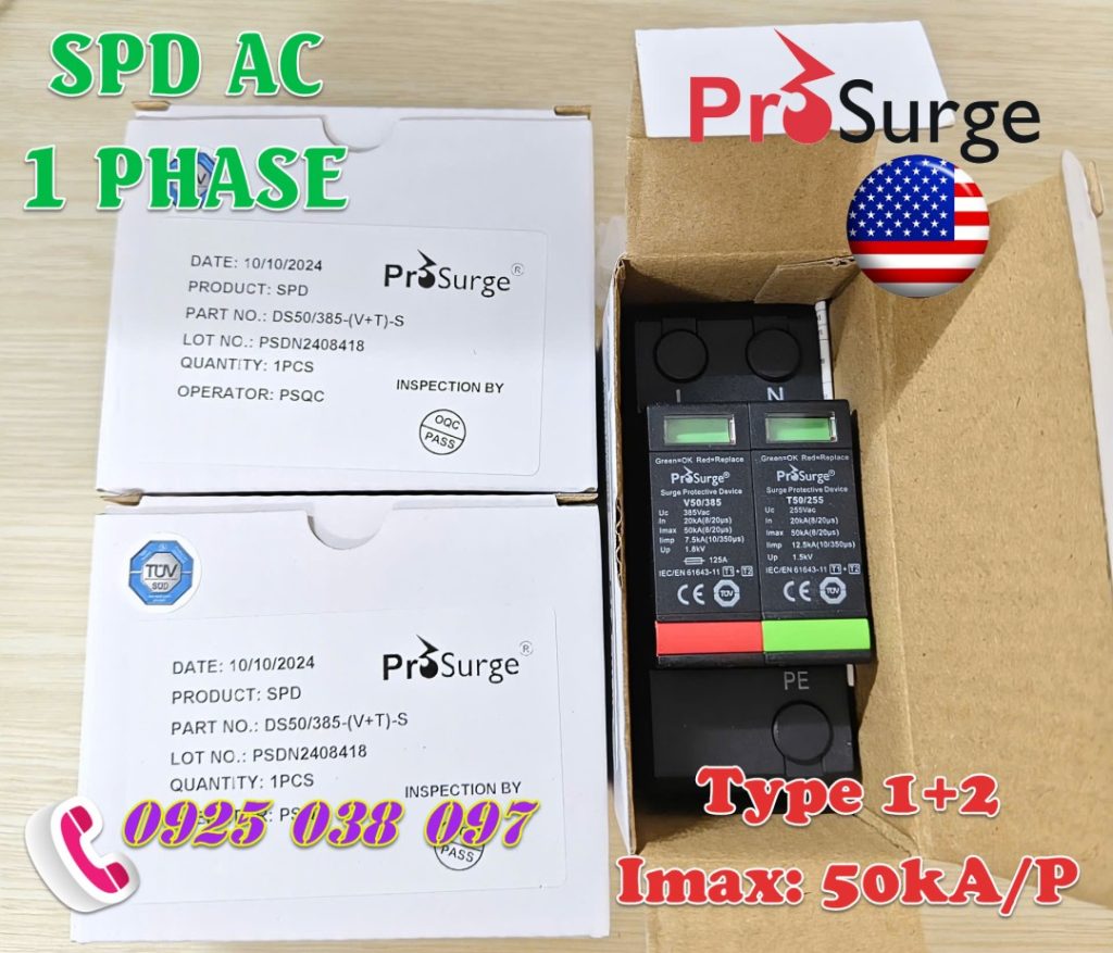 Thiết bị cắt lọc sét lan truyền 1 Pha, 3 Pha
