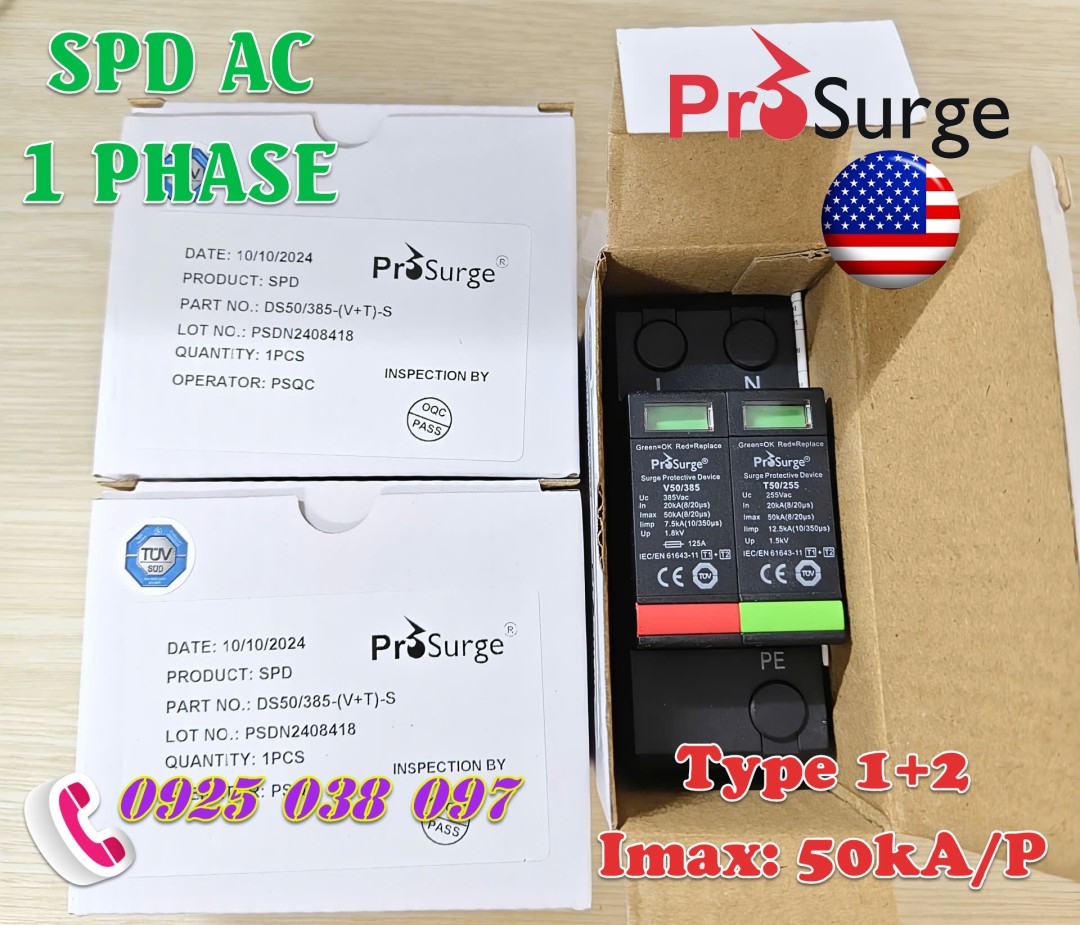Thiết Bị Chống Sét Lan Truyền 1 Pha 50ka Mỹ Ds50385 (v+t) (s) Thiết Bị Chống Sét Lan Truyền 1 Pha 50ka Mỹ Ds50385 (v+t) (s)
