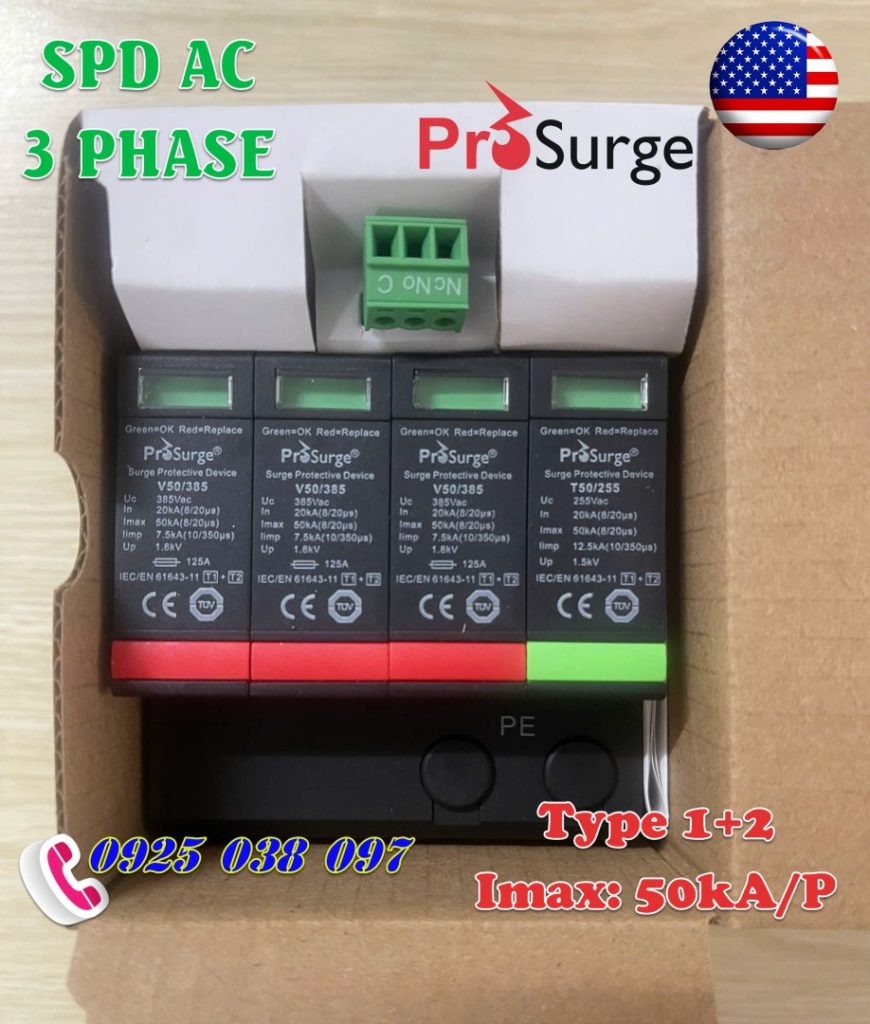 Thiết bị cắt lọc sét lan truyền 1 Pha, 3 Pha