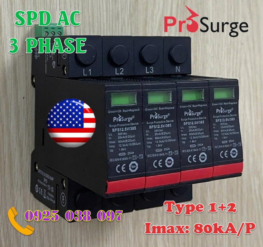 Thiết bị cắt lọc sét lan truyền 1 Pha, 3 Pha