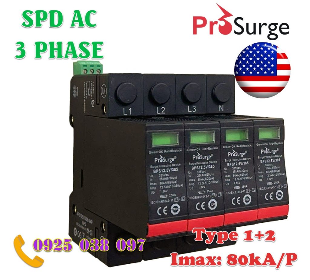 Thiết bị cắt lọc sét lan truyền 1 Pha, 3 Pha