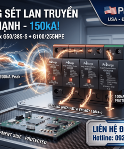 Chống sét lan truyền 150kA type 1+2 3x G50/385-S + G100/255NPE Prosurge 2 Chống Sét Lan Truyền 150ka Type 1+2 Spd 3p Spd