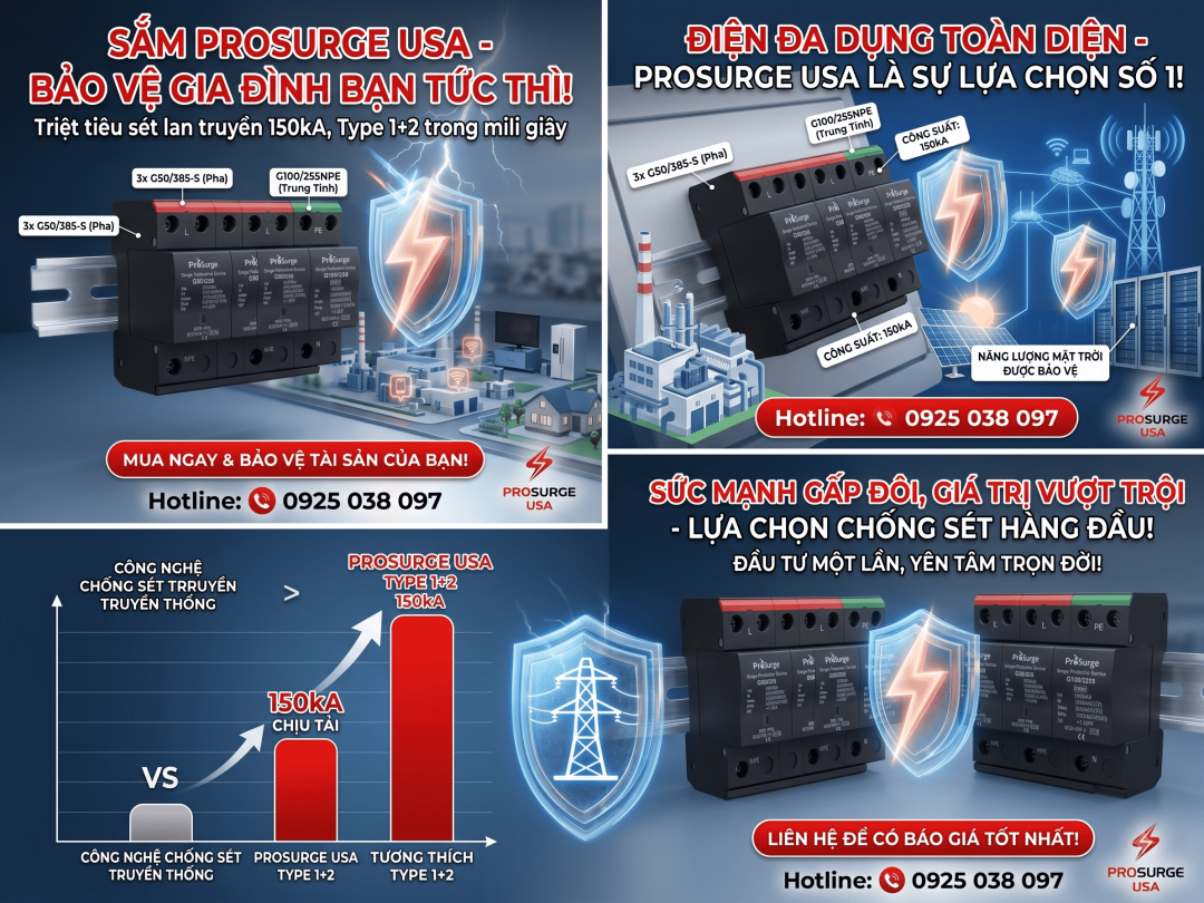 Chống Sét Lan Truyền 150ka Type 1+2 Spd Chống Sét Lan Truyền 150ka Type 1+2 Spd