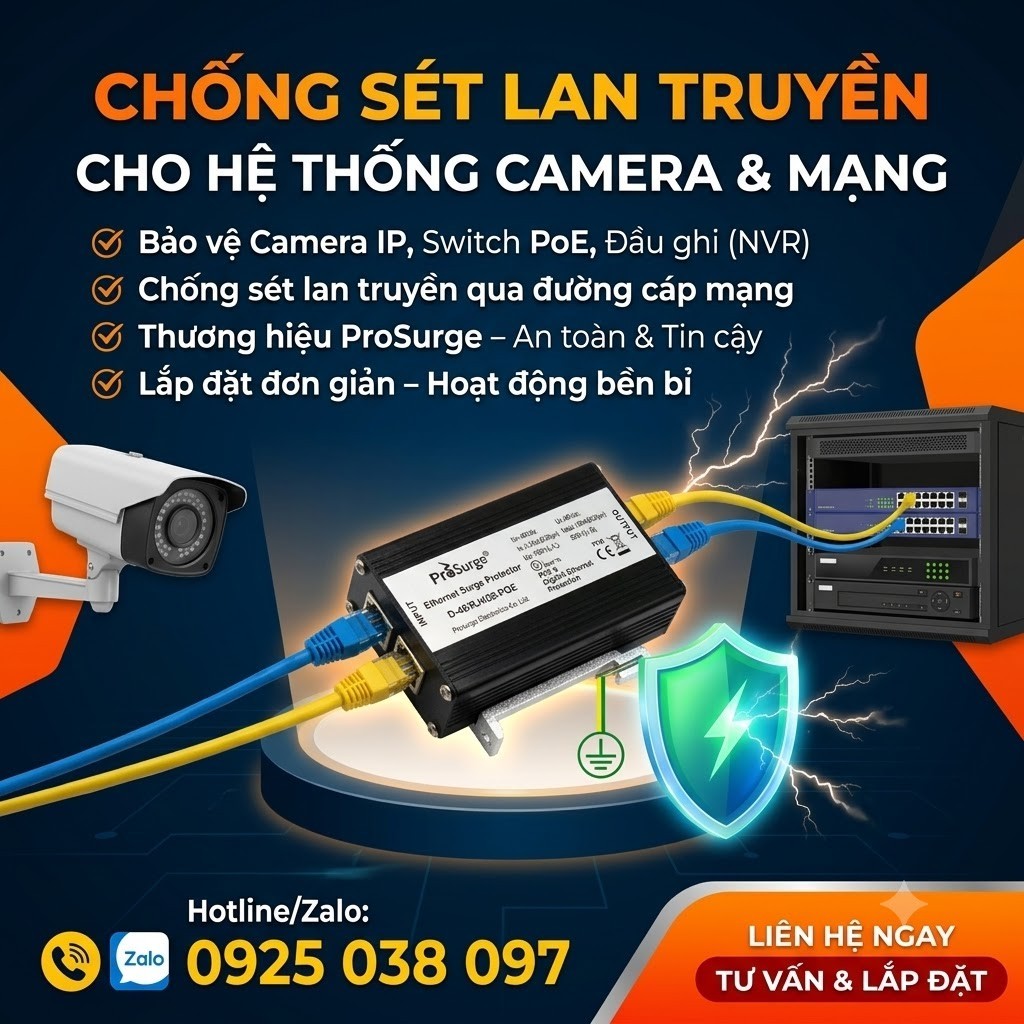D 48 Rj45b Poe – Thiết Bị Chống Sét Lan Ethernet, Camera Poe 2