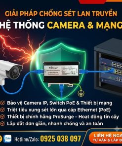 D-48/RJ45B-POE – Thiết Bị Chống Sét Lan Truyền Cho Hệ Thống Mạng Lan Ethernet Và Camerapoe