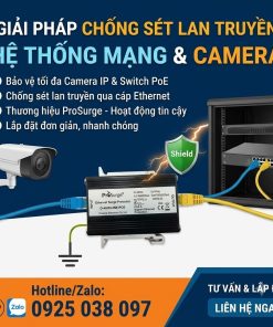 Thiết bị lọc sét mạng LAN RJ45 Prosurge D-48/RJ45B-POE
